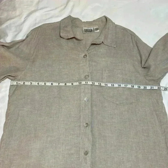 Chico’s Design Vintage 100% Linen Tunic Top in Size 2. (Large/12) - Picture 9 of 13